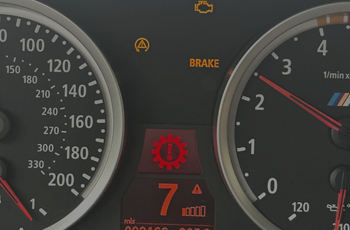 Dashboard warning light related to transmission or powertrain concern